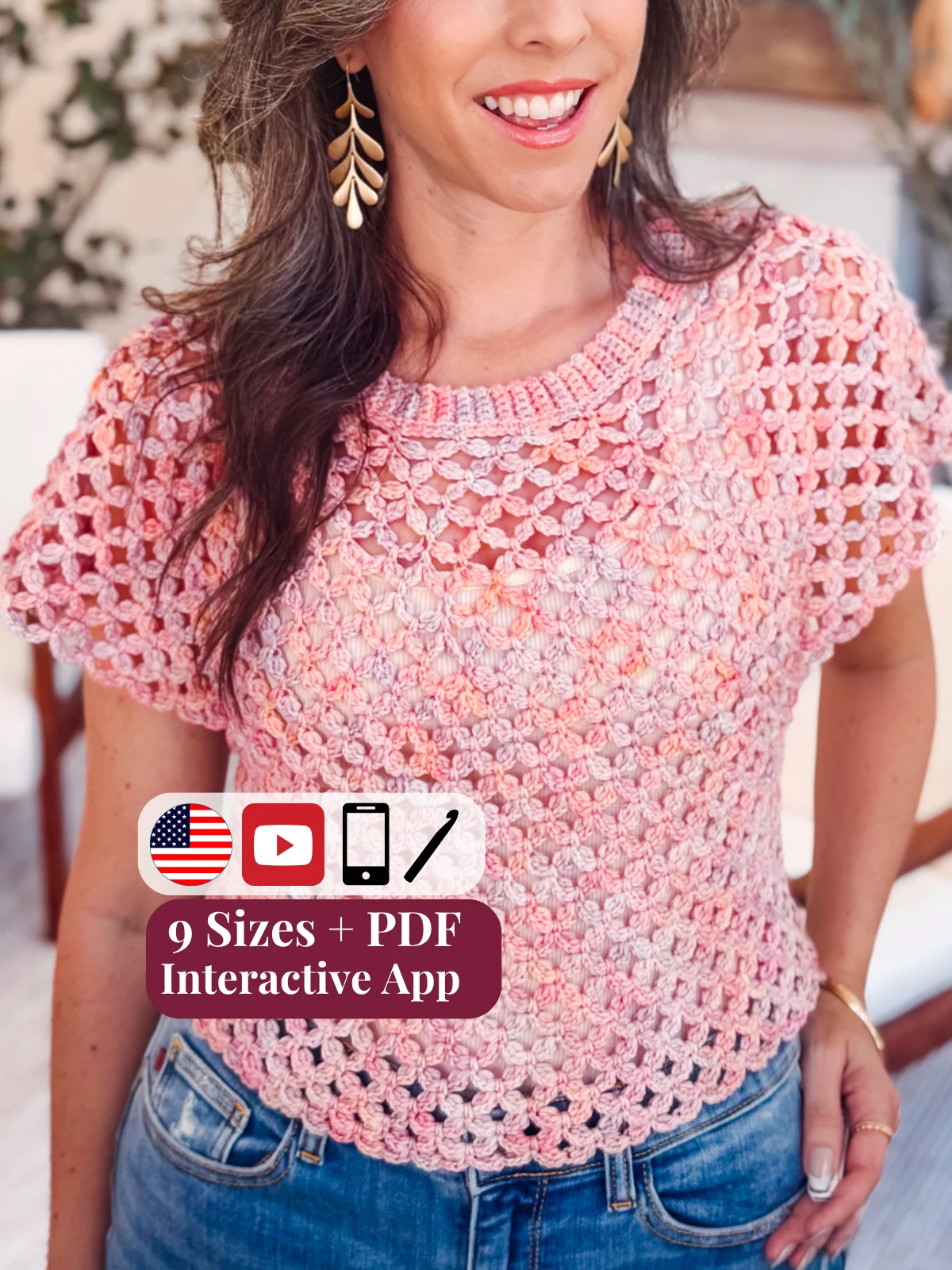 Circle Leaf Lace Summer Top Pattern product image (1)