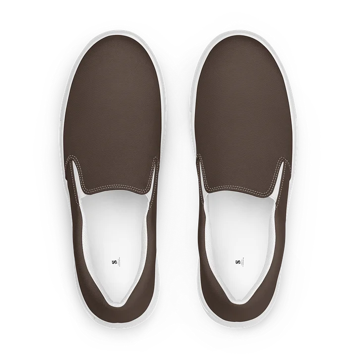 Classic Brown Men’s Slip-On Canvas Shoes product image (1)