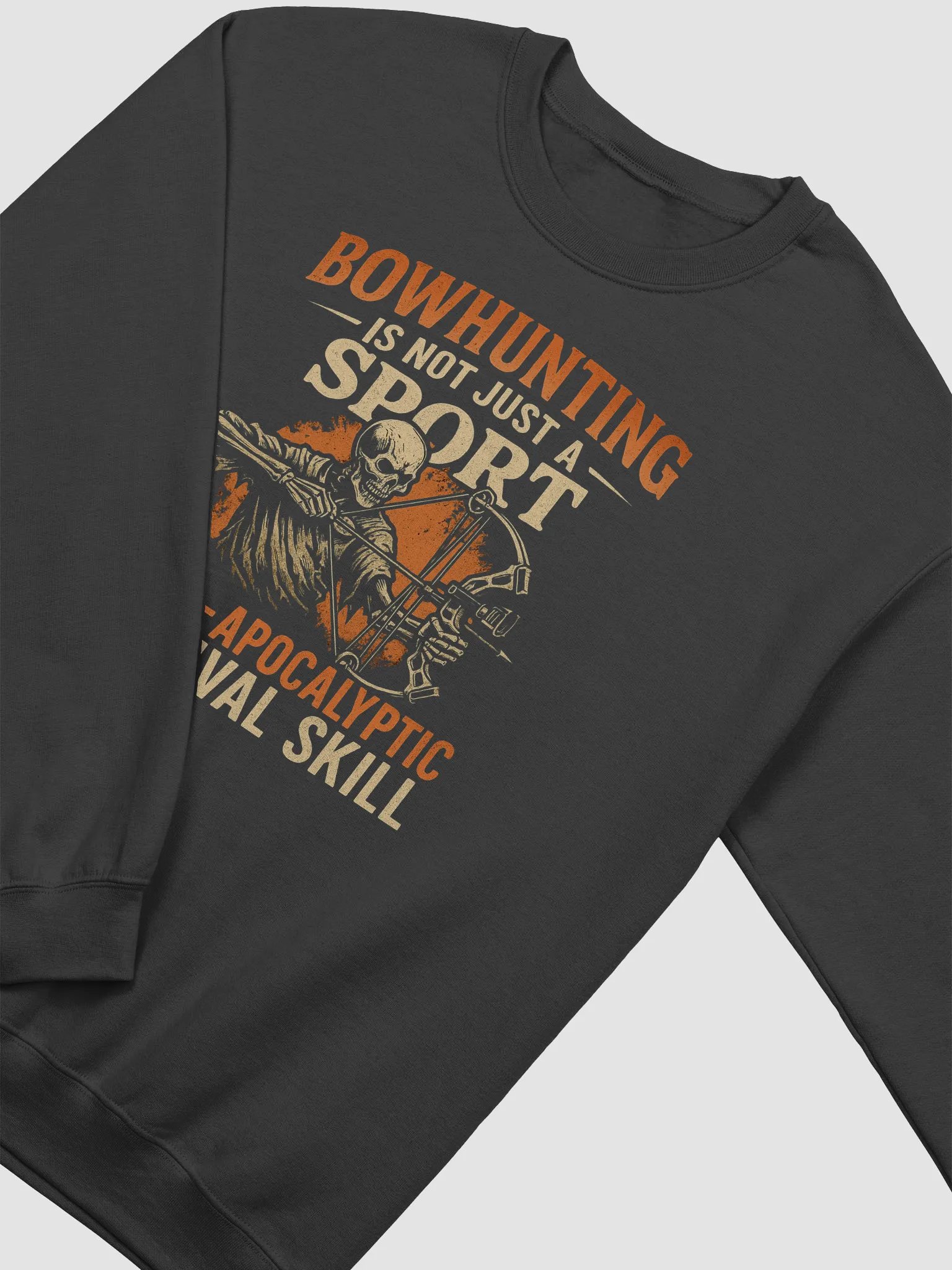 Funny Bowhunting Crewneck – Post-Apocalyptic Survival Style product image (2)