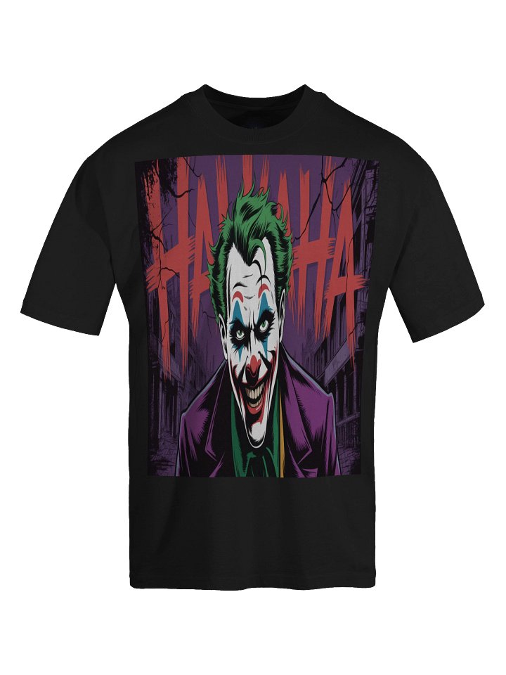 Joker 'HAHAHA' Shadowed Cackle Oversized Faded T-Shirt product image (1)
