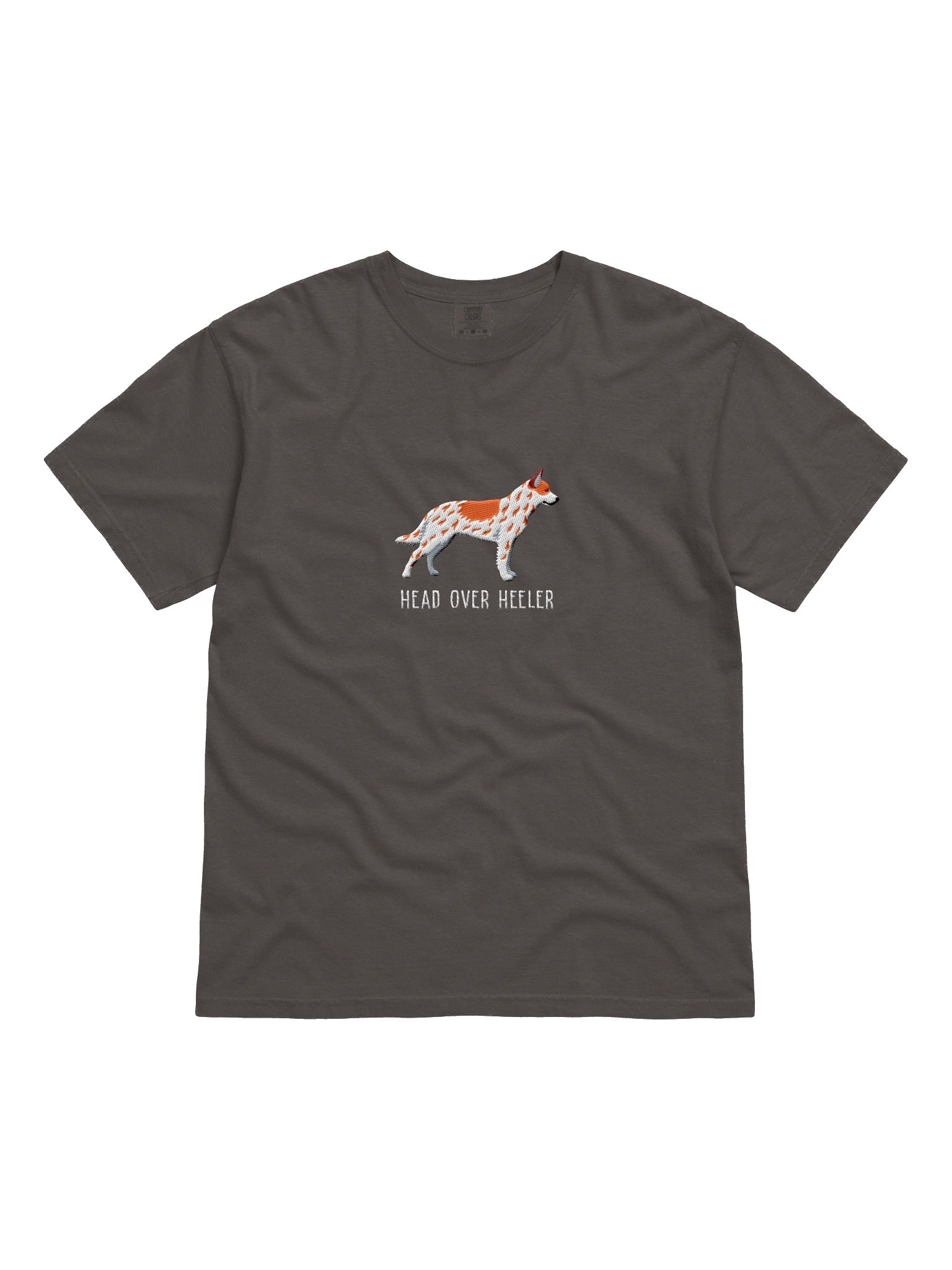Head Over Heeler T-Shirt(Embroidered) of an Australian Cattle Dog(Red Heeler) product image (4)