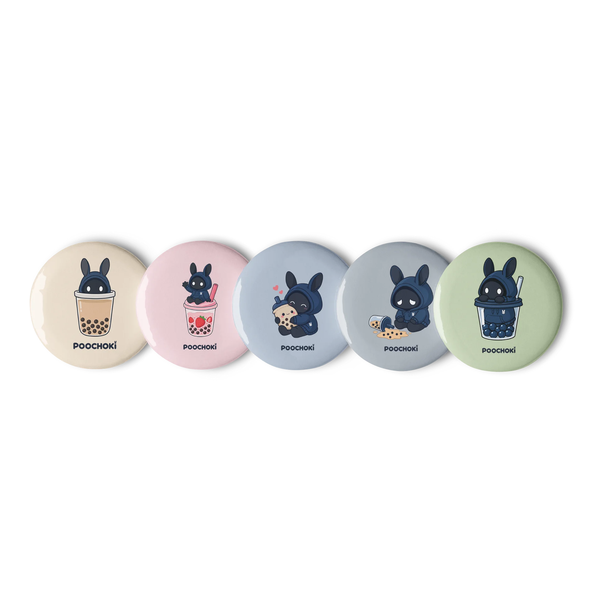 Poochoki Bubble Tea Pin Set product image (1)