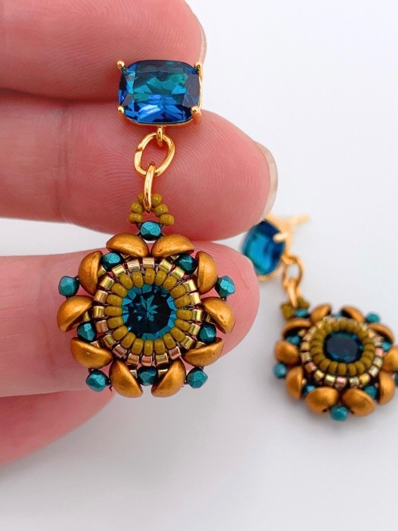 Beading Pattern - Lakeside Tea Earrings product image (2)