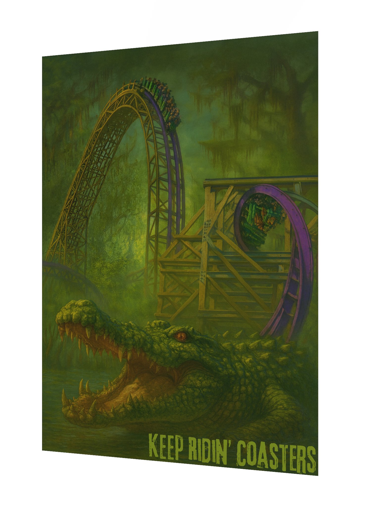 Gwazi Hybrid - 18x24 Inch Keep Ridin' Coasters Poster product image (2)
