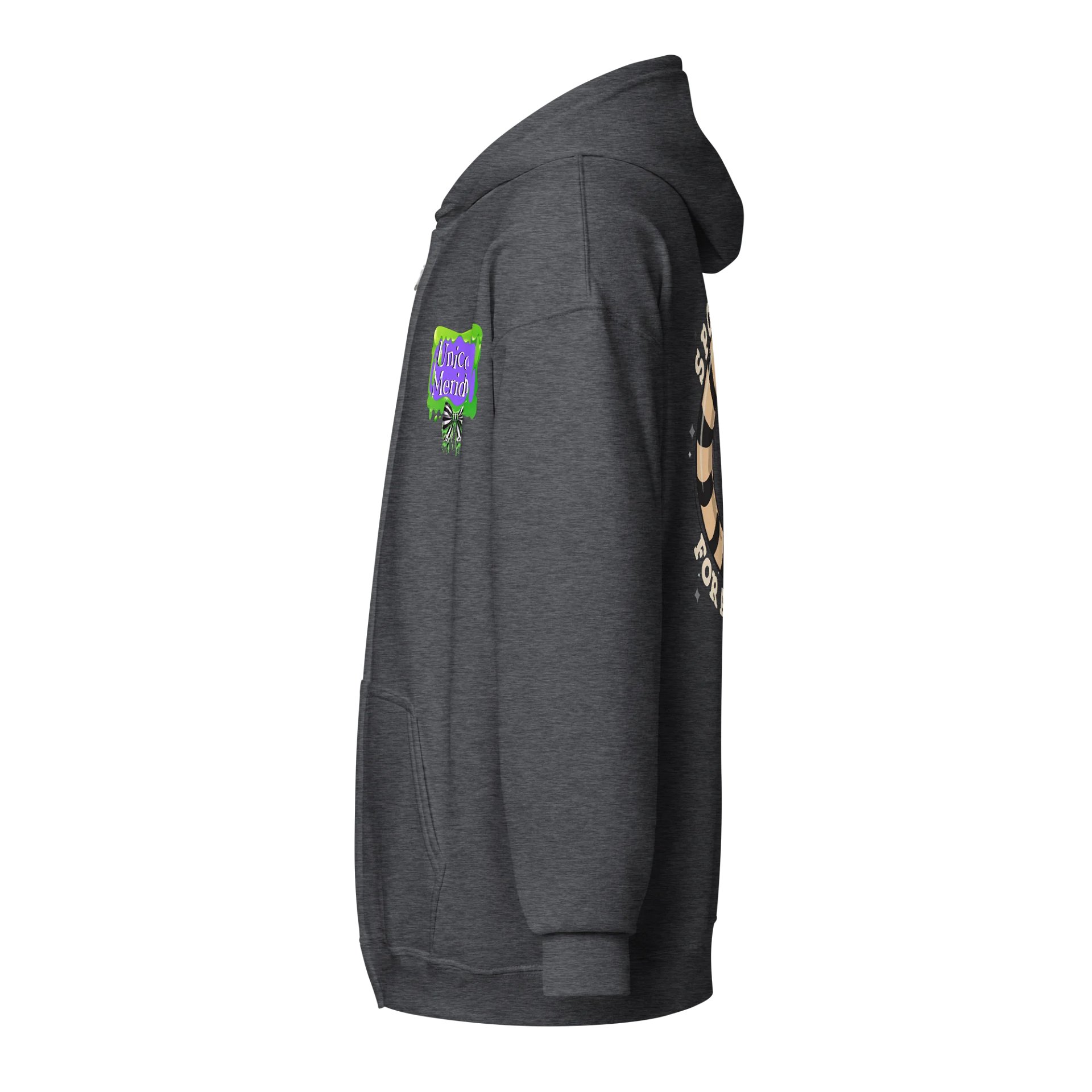 [UM} Spooking For a Living - Unisex Graphic Zip Hoodie product image (3)