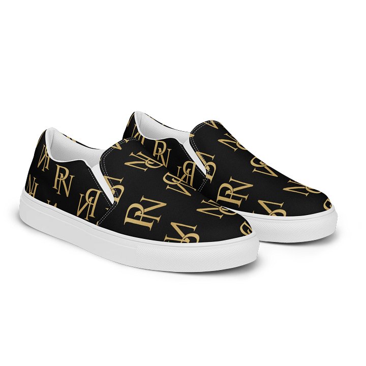 Golden PN Pattern Women's Slip-On Shoes product image (2)