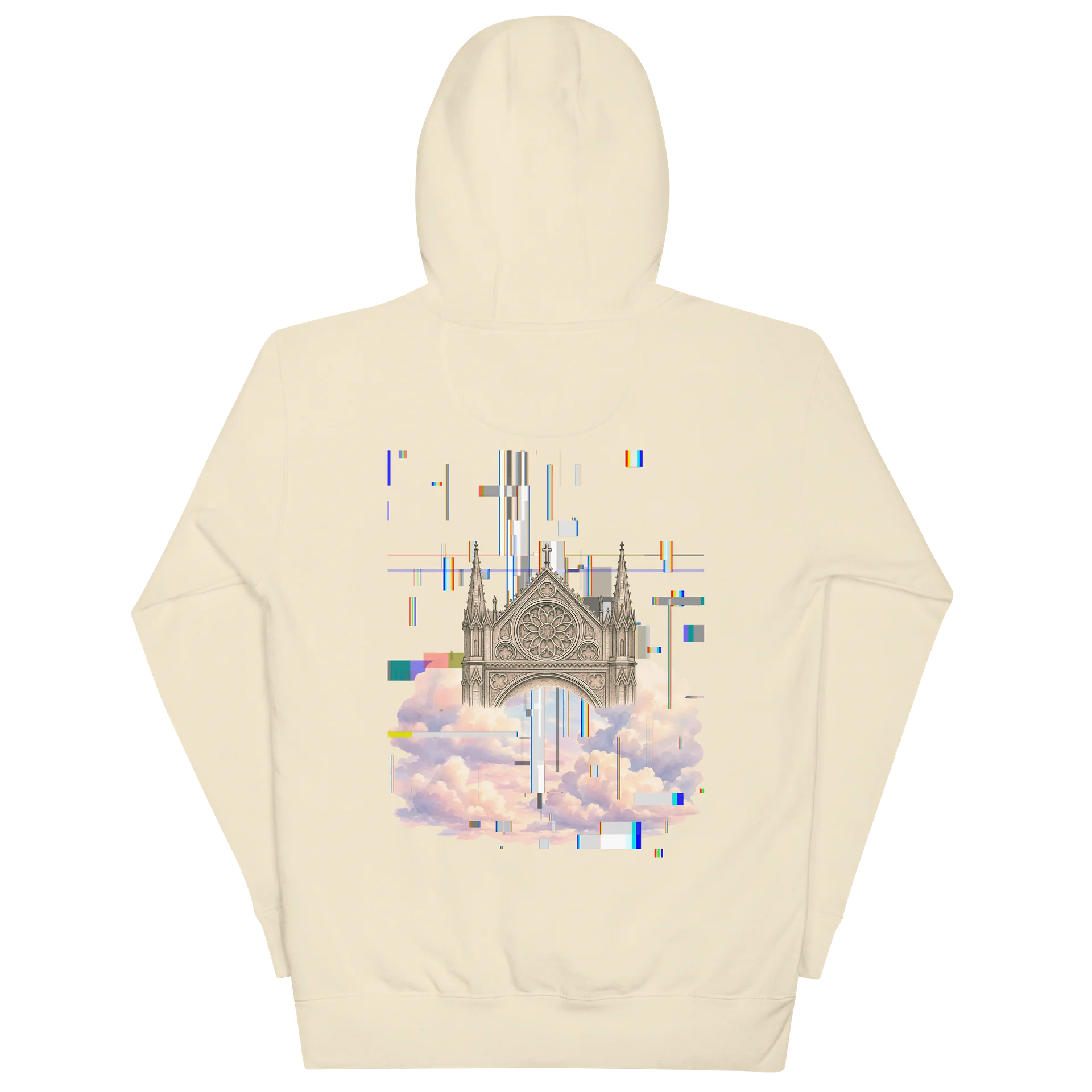 Sacred architecture, corrupted transfer Premium Hoodie product image (5)