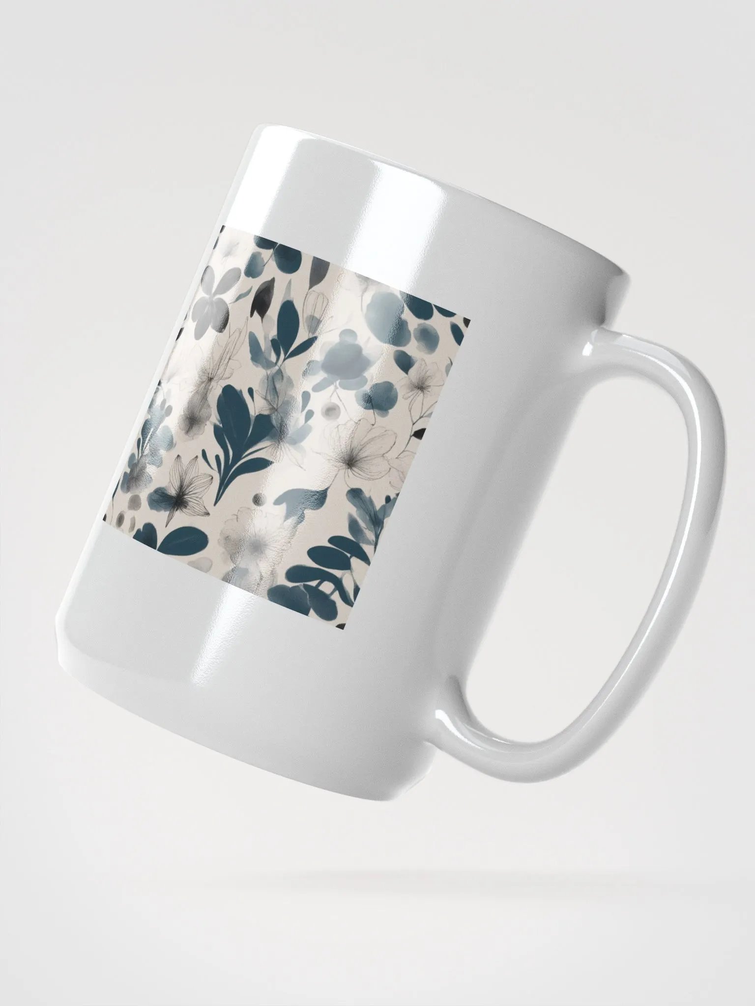 White Flower Mug product image (2)