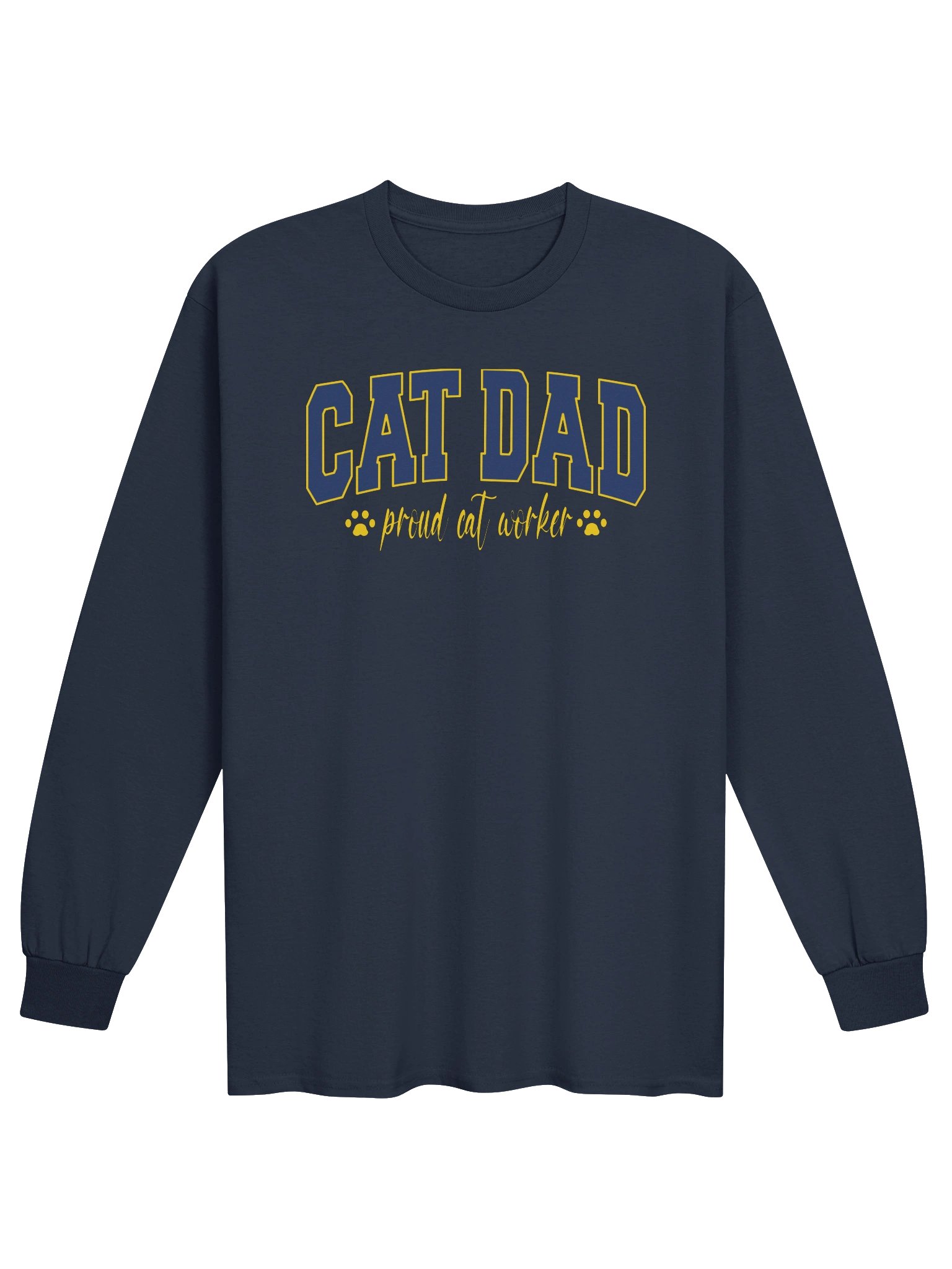 Cat Dad 1 (proud cat worker) - Unisex Adult Long Sleeve T-shirt product image (1)