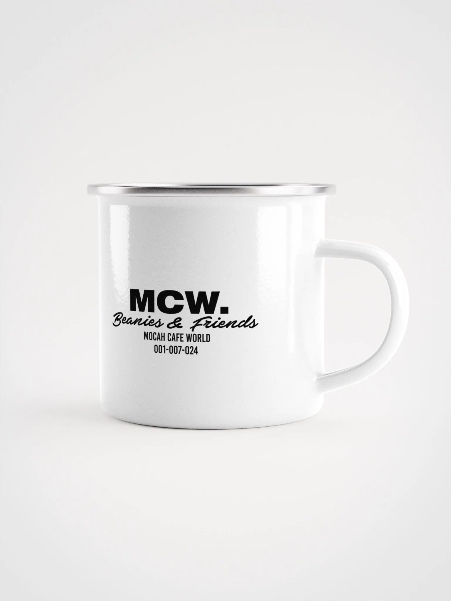 MCW. Beanies & Friends Minimal Enamel Mug - Black product image (1)