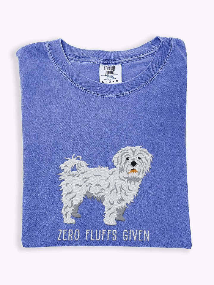 Zero Fluffs Given T-Shirt(Embroidered) of a Maltese product image (1)