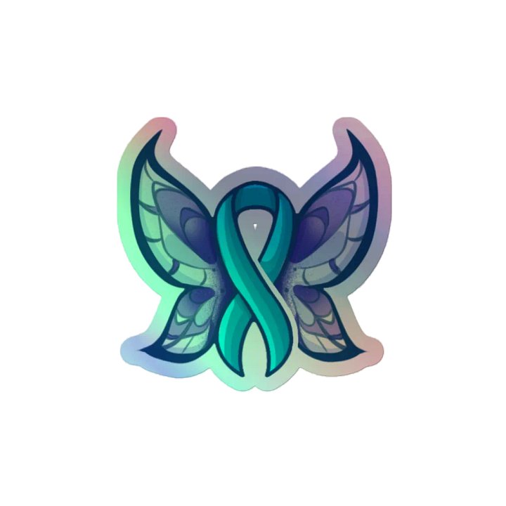 Trigeminal Neuralgia Awareness Ribbon Holo Sticker product image (2)