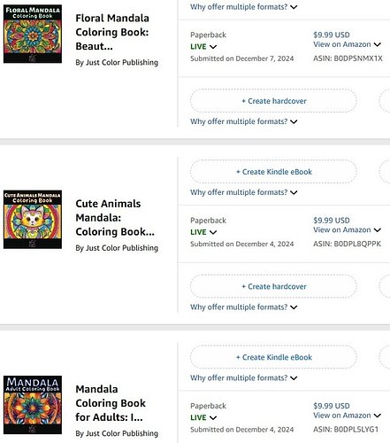 ALL 3 COLORING BOOKS ARE LIVE ON AMAZON!!! 🥳😄

Floral Mandala:
https://a.co/d/2knSvmN

Cute Animals Mandala:
https://a.co/d/a...