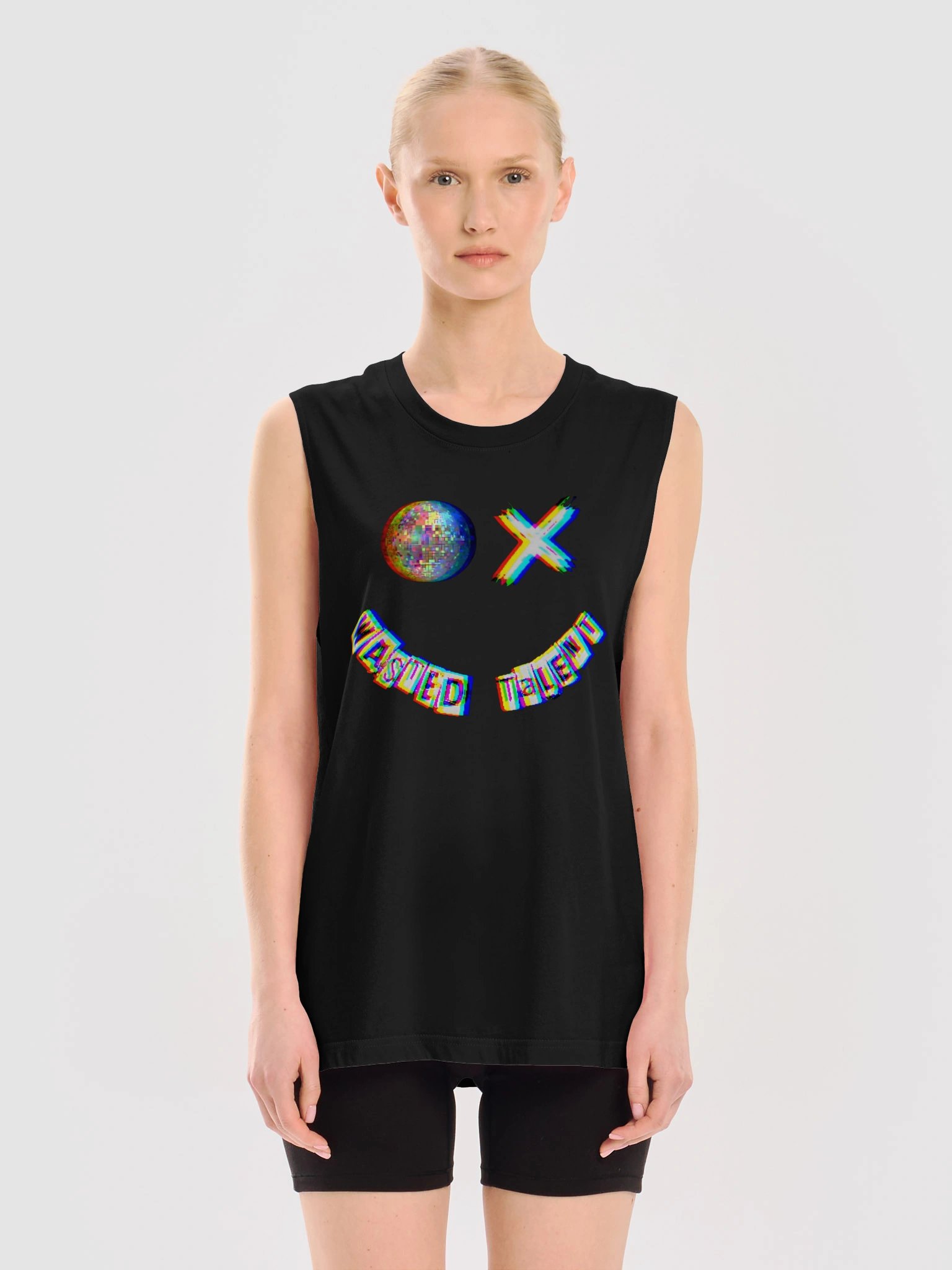 Wasted Talent OG Glitch Smiley Tank - Unisex product image (3)