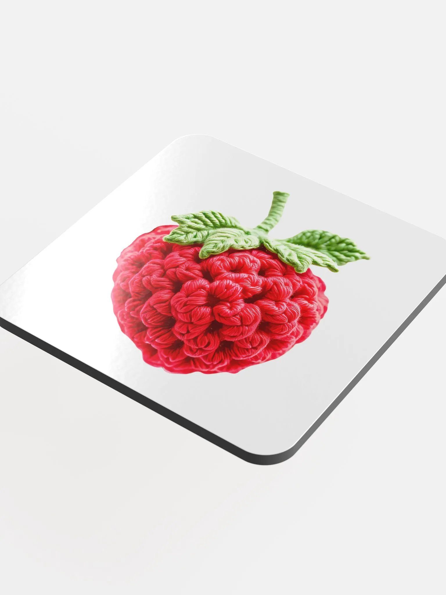 CozyAvocado Glossed Cork Coaster Raspberry #1 product image (4)