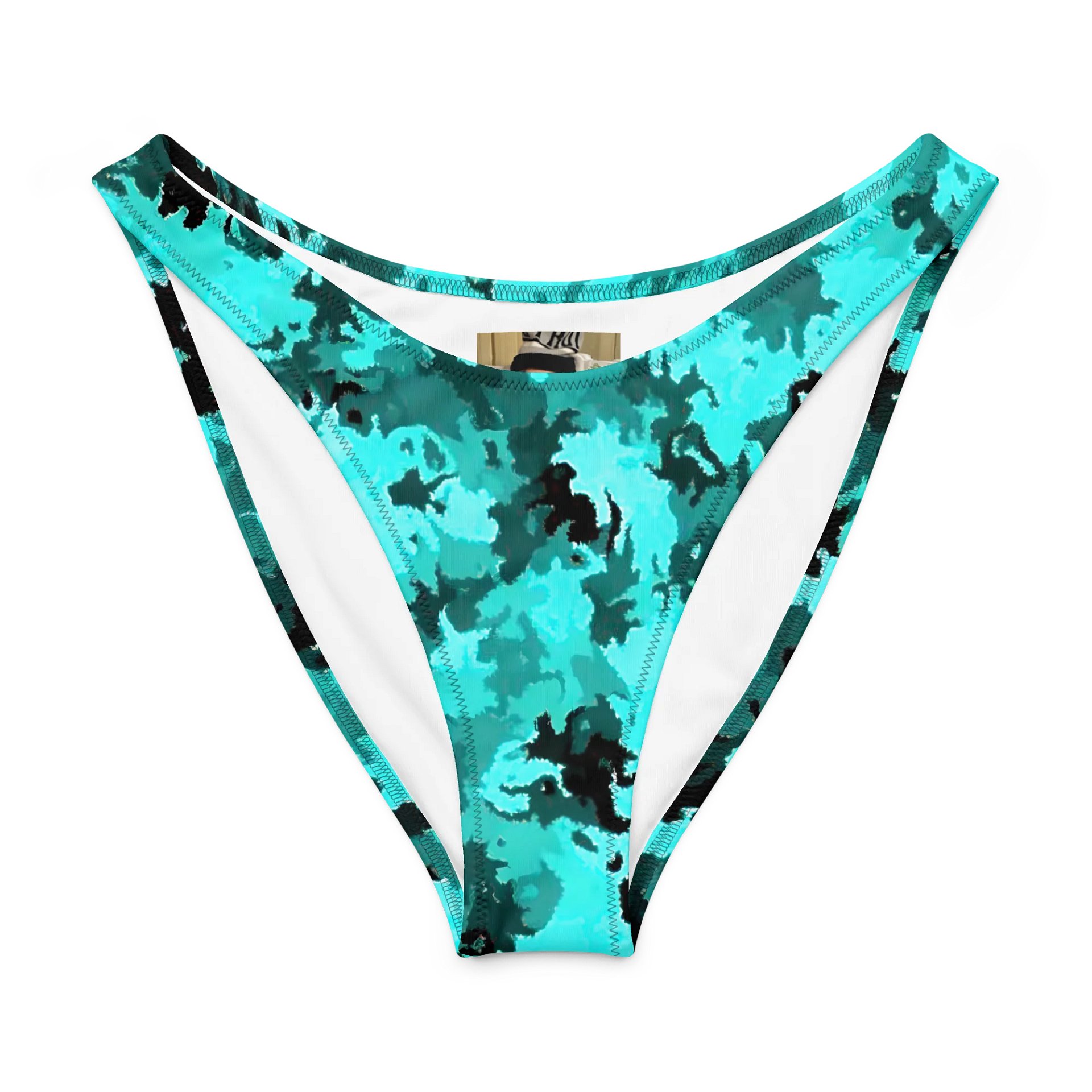Teal Camo V-Cut Bikini Bottoms product image (8)