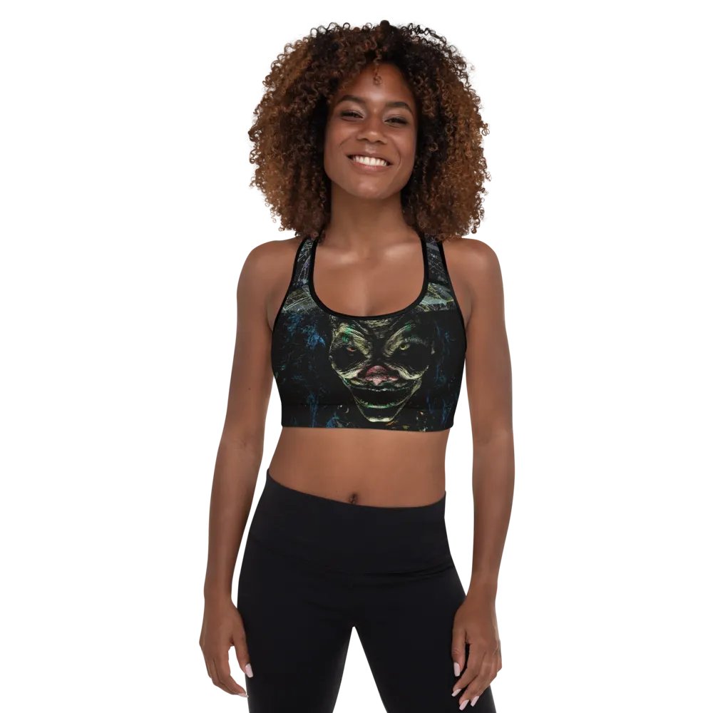 Luminous Reflection Sinister Clown Sports Bra product image (1)