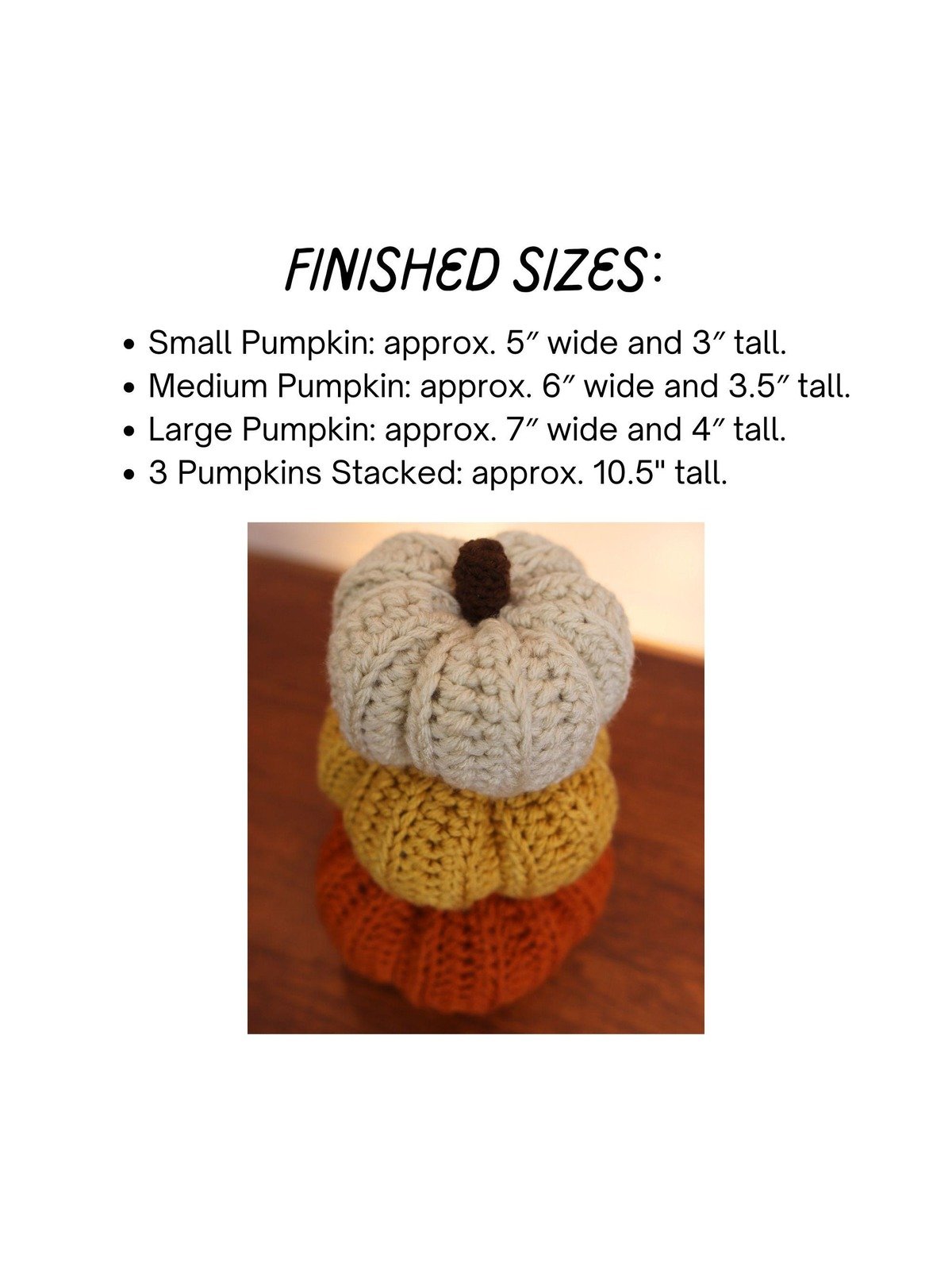 Crochet Pumpkin Stack (Digital PDF Pattern) product image (5)