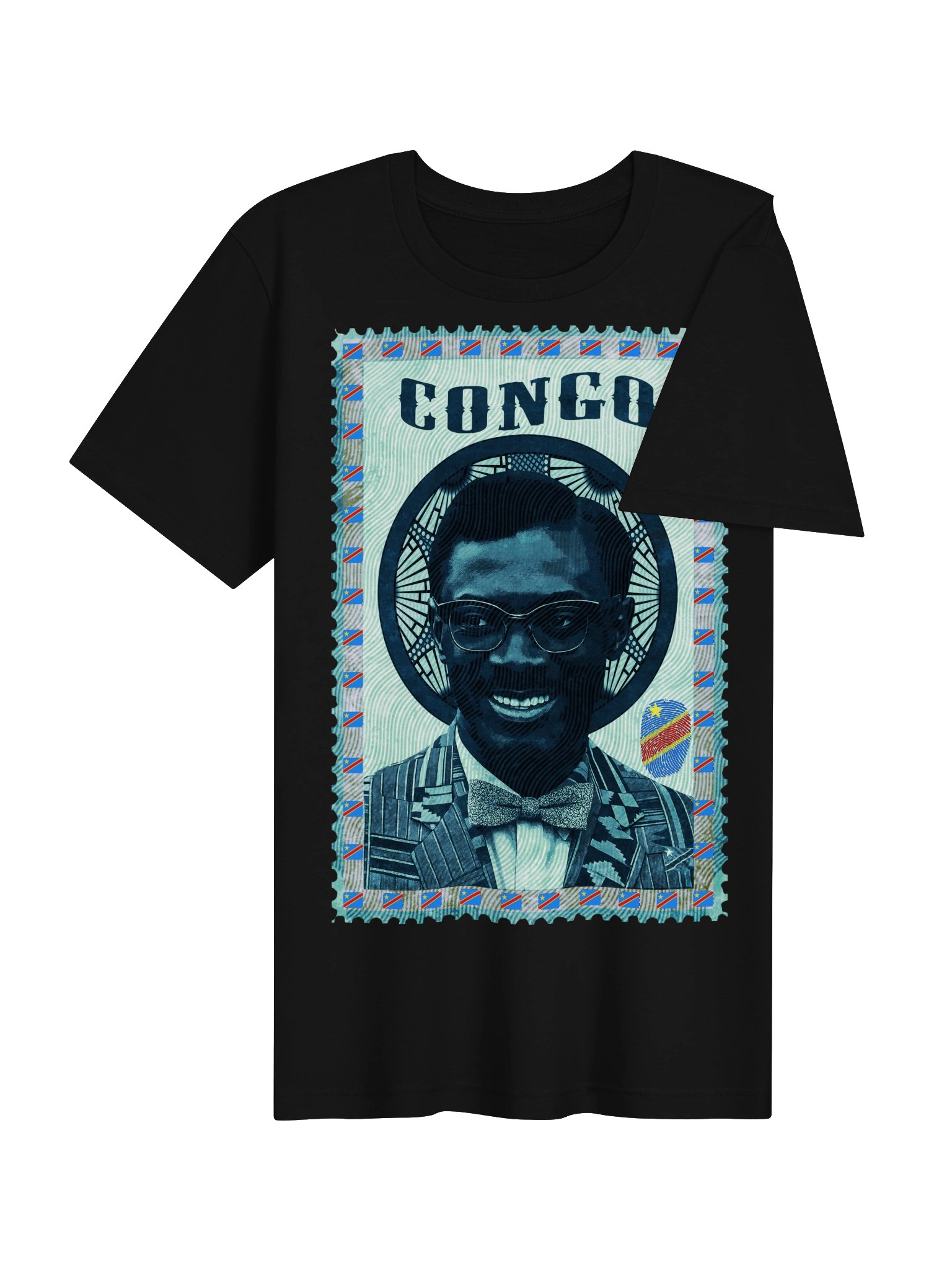 Patrice Lumumba Vintage Postage Stamp T-Shirt | Congo Independence Tee | Pan-African art product image (5)