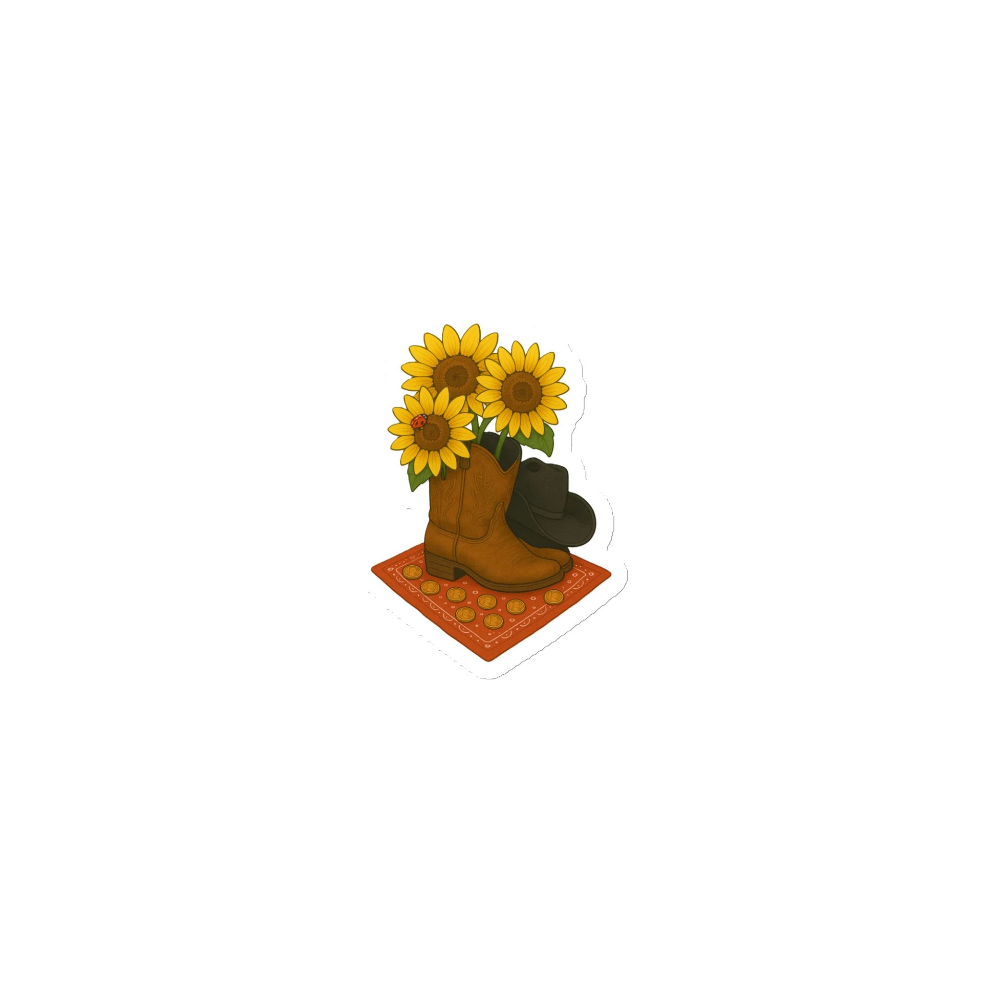 Sunflower Cowboy Boot Magnet product image (1)