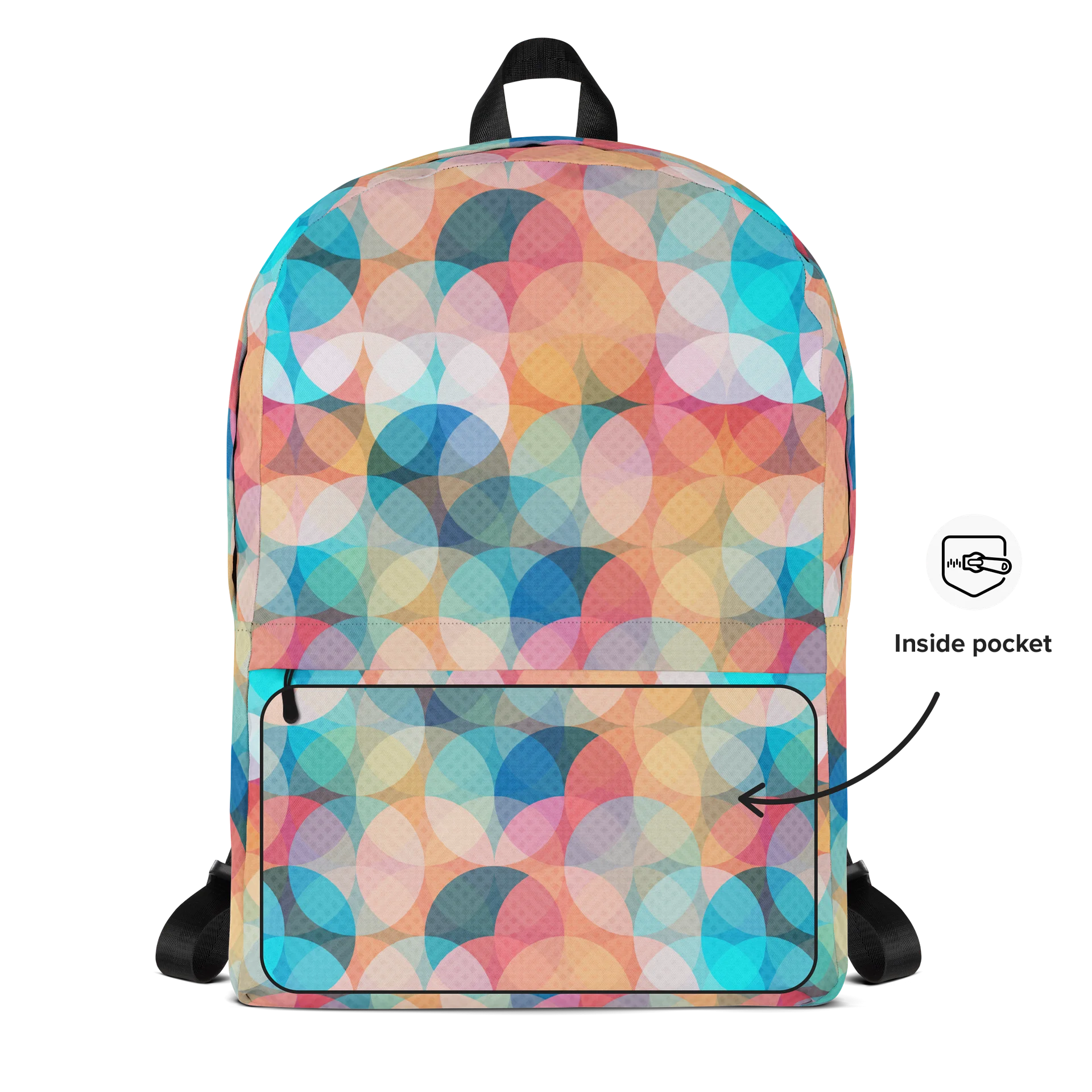 Pastel Symmetry Travel Backpack Modern Everyday Carry Bag product image (5)