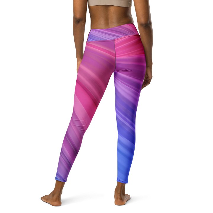 Aurora Wave High-Waisted Leggings - Gradient Color Flow product image (2)