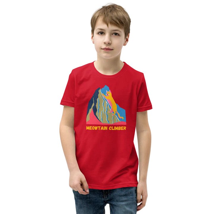 Meowtain Climber - Youth Climbing T-Shirt product image (41)