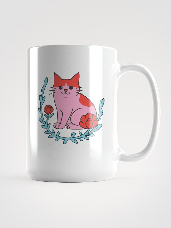 Whimsical Pink Cat Wreath Mug product image (2)
