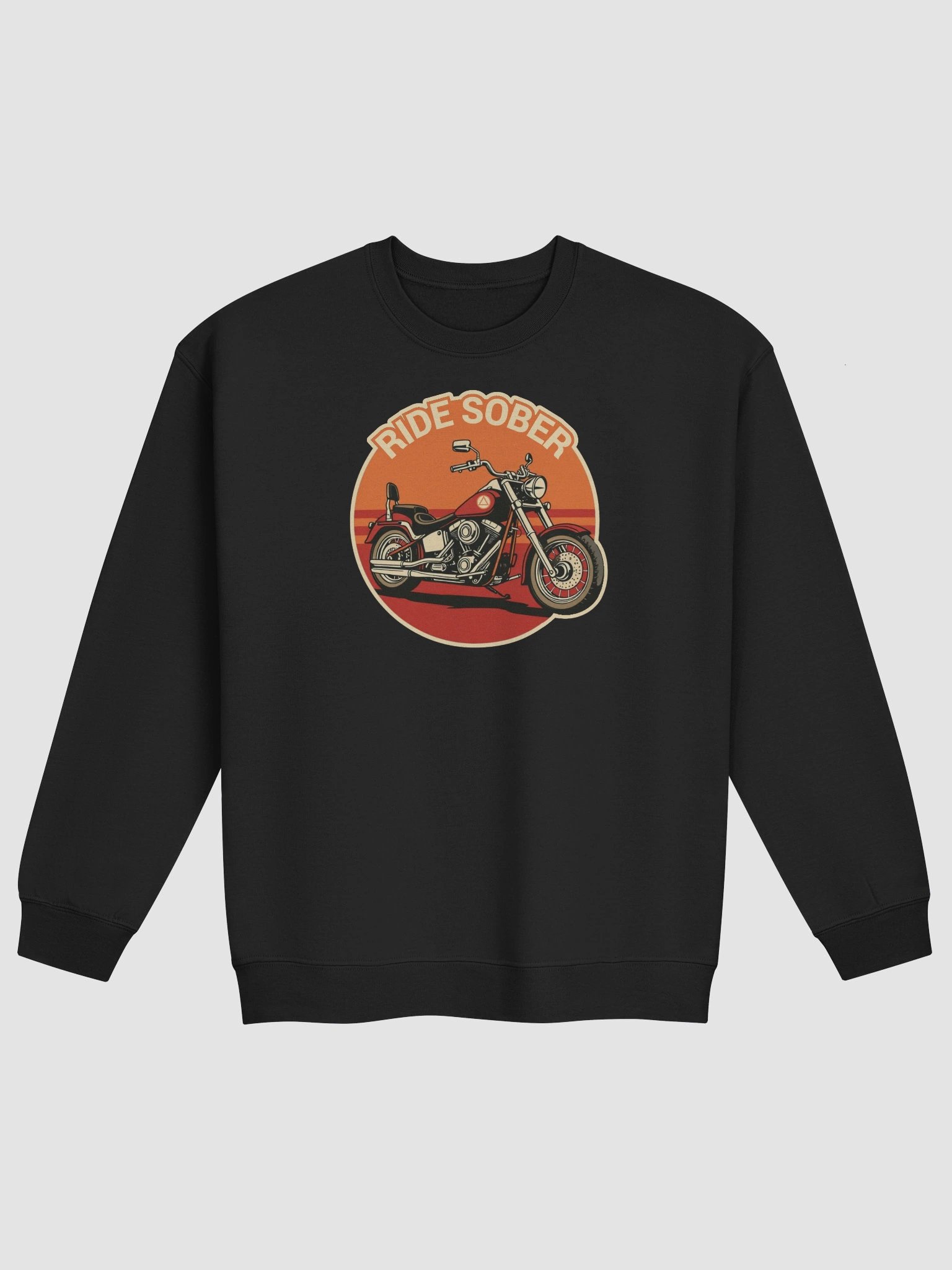 Ride Sober Motorcycle Riders | Recovery & Sobriety Sweatshirt product image (1)
