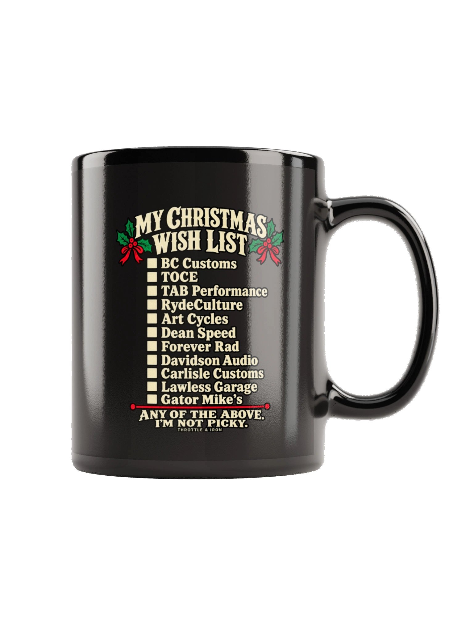 Dear Santa, It’s All for the Bike | Black Christmas Mug product image (3)