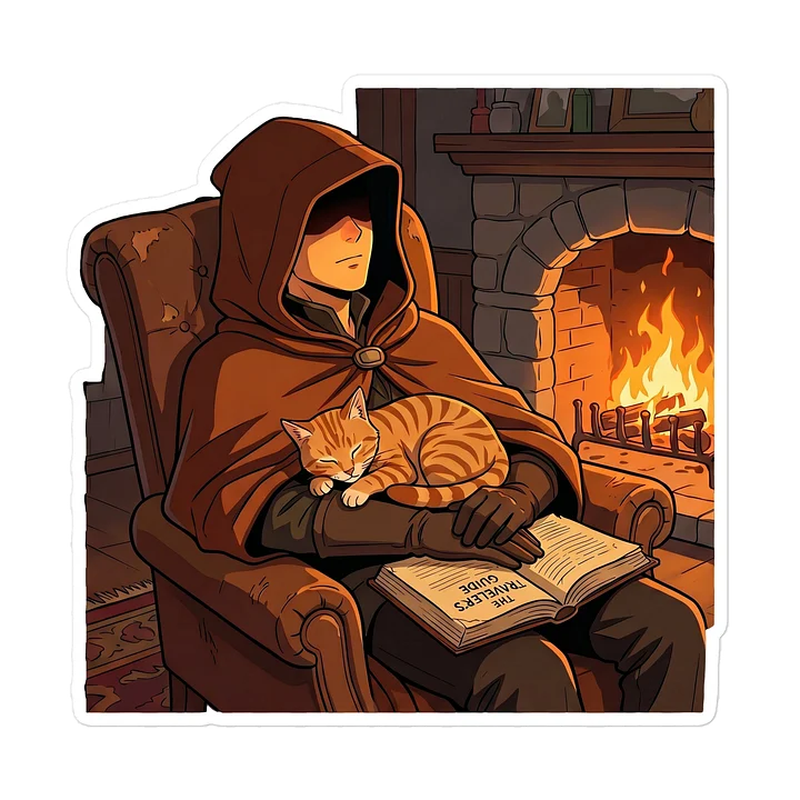 Fireside Nap — Bard & Ember Sticker product image (1)