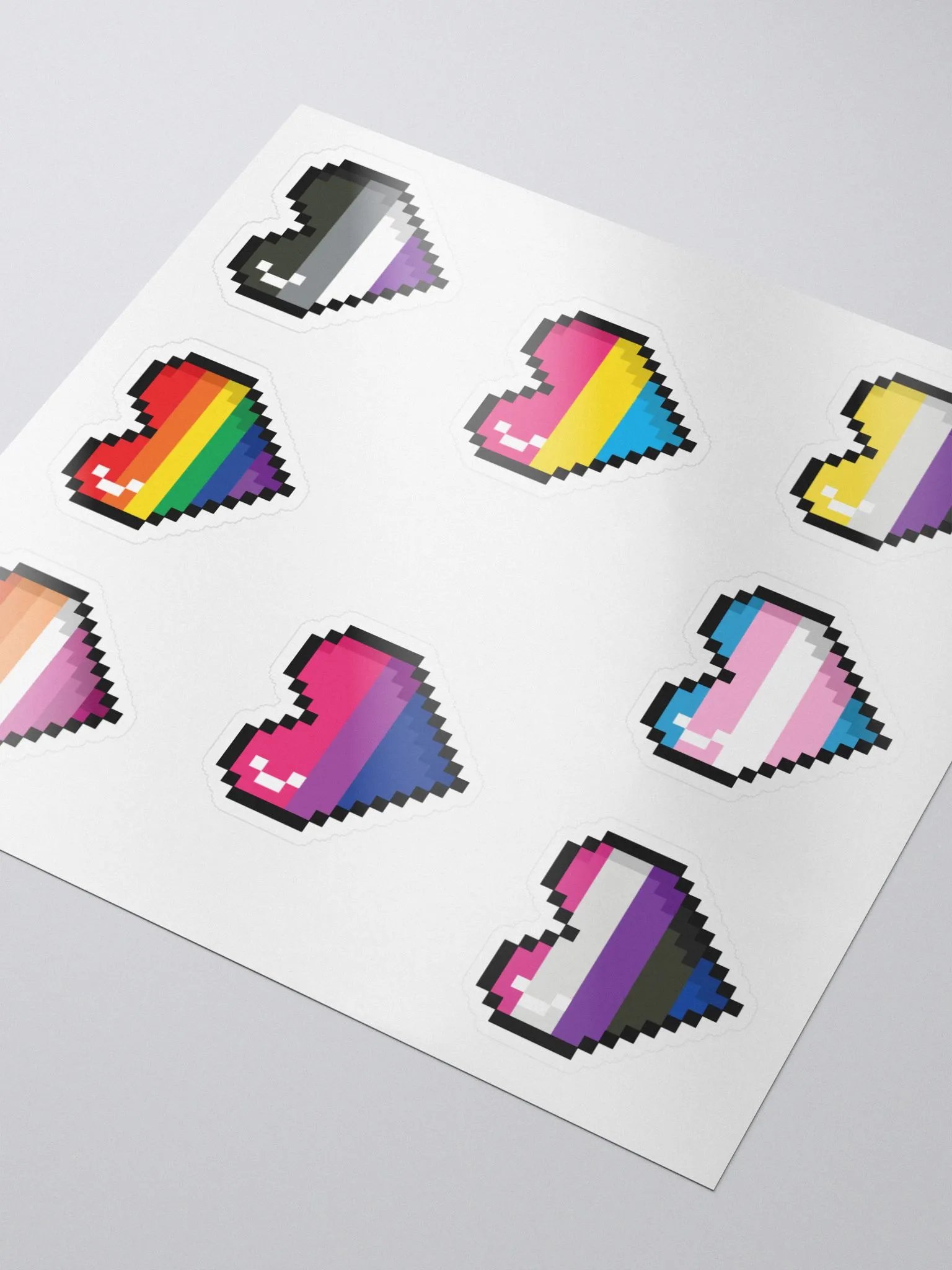 1.5" Pride Heart Sticker Sheet product image (3)