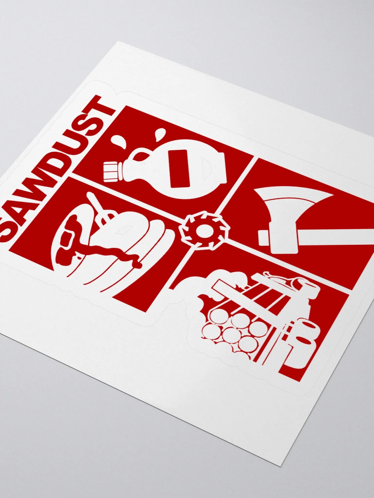 4 Square (red) Sticker product image (9)