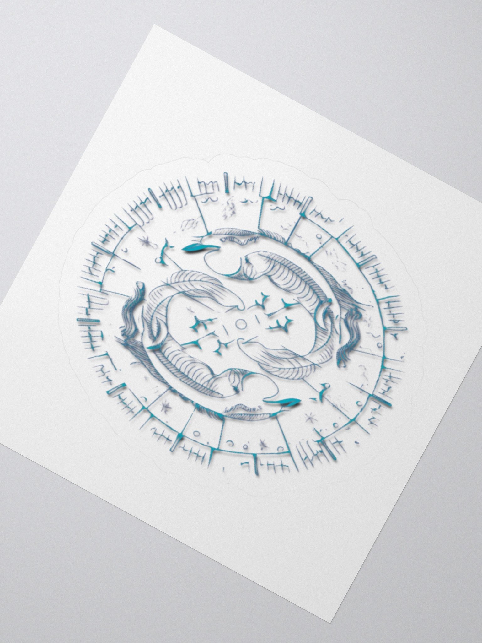 Exclusive Pisces Zodiac Sticker: Celestial Fish Design - Perfect for Cars, Laptops, and More! product image (6)