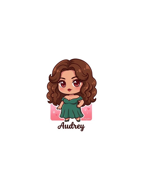 "Audrey" Chibi Die-Cut Stickers product image (2)