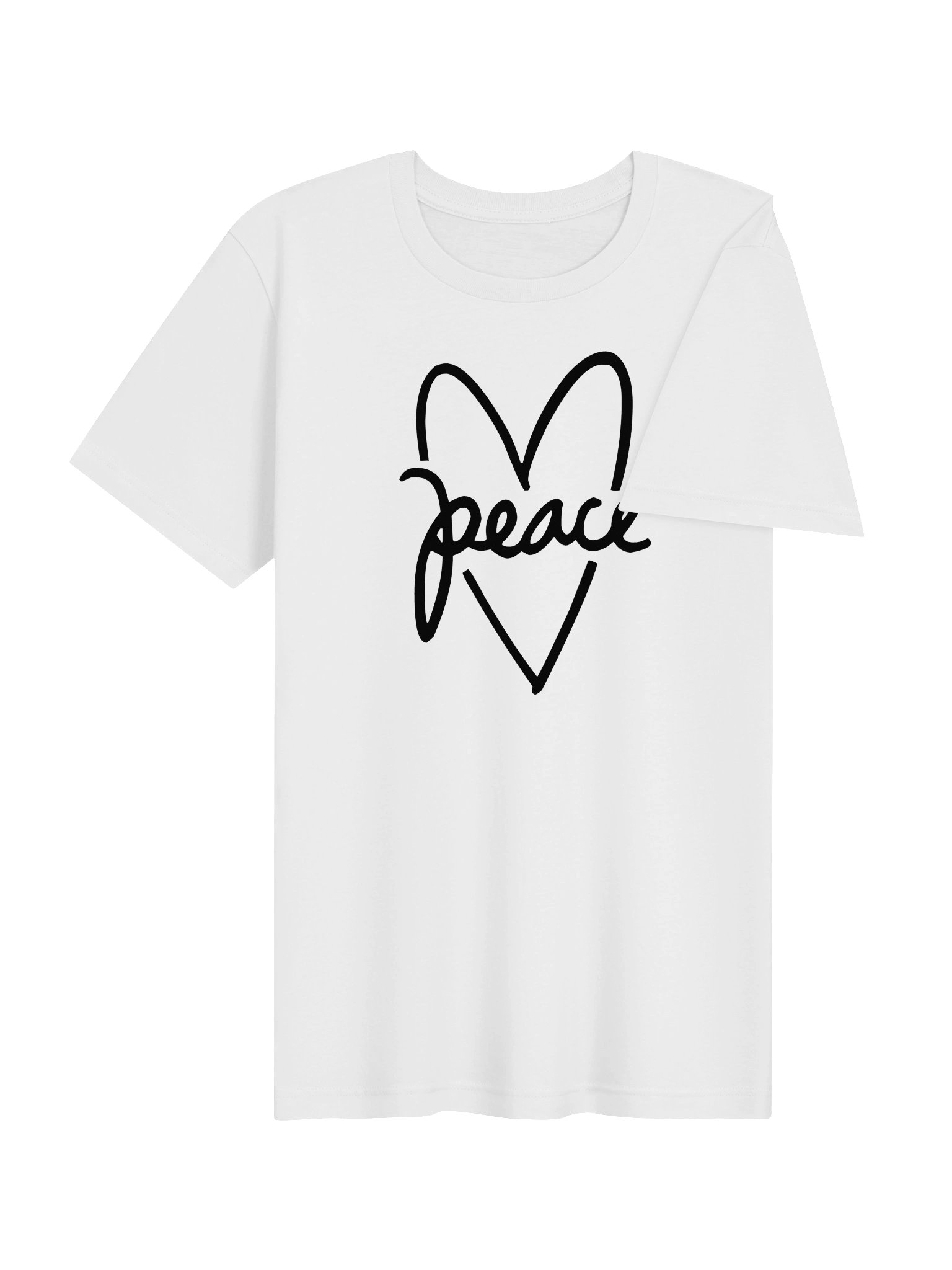 Peace Heart White T-Shirt product image (4)