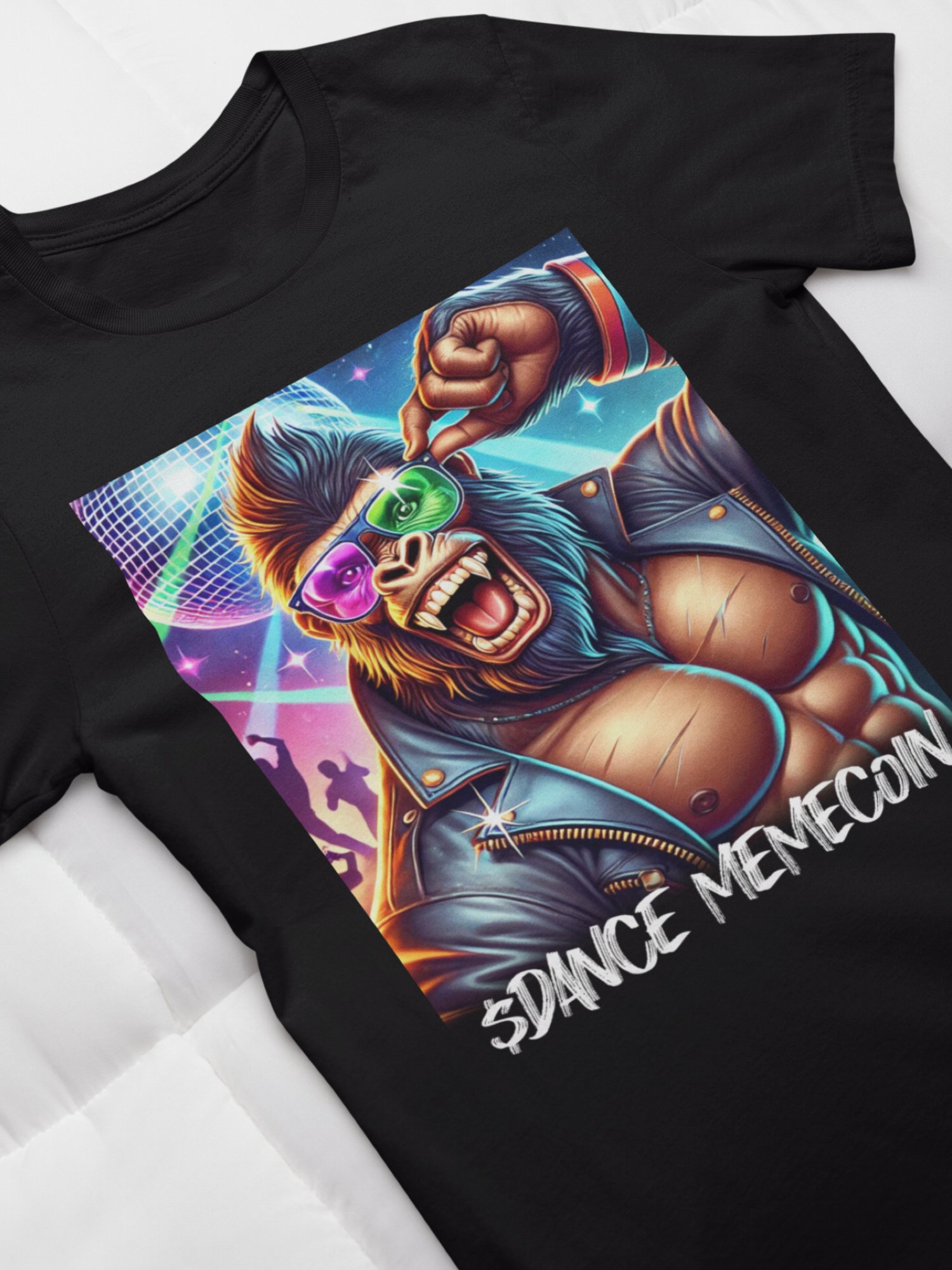 GIGA GORILLA - DANCE MEMECOIN - PREMIUM TEE - BLACK product image (1)