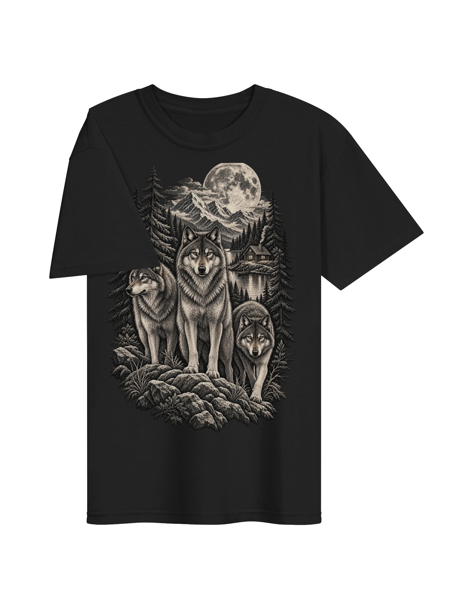Moonlit Wolf T-Shirt product image (4)