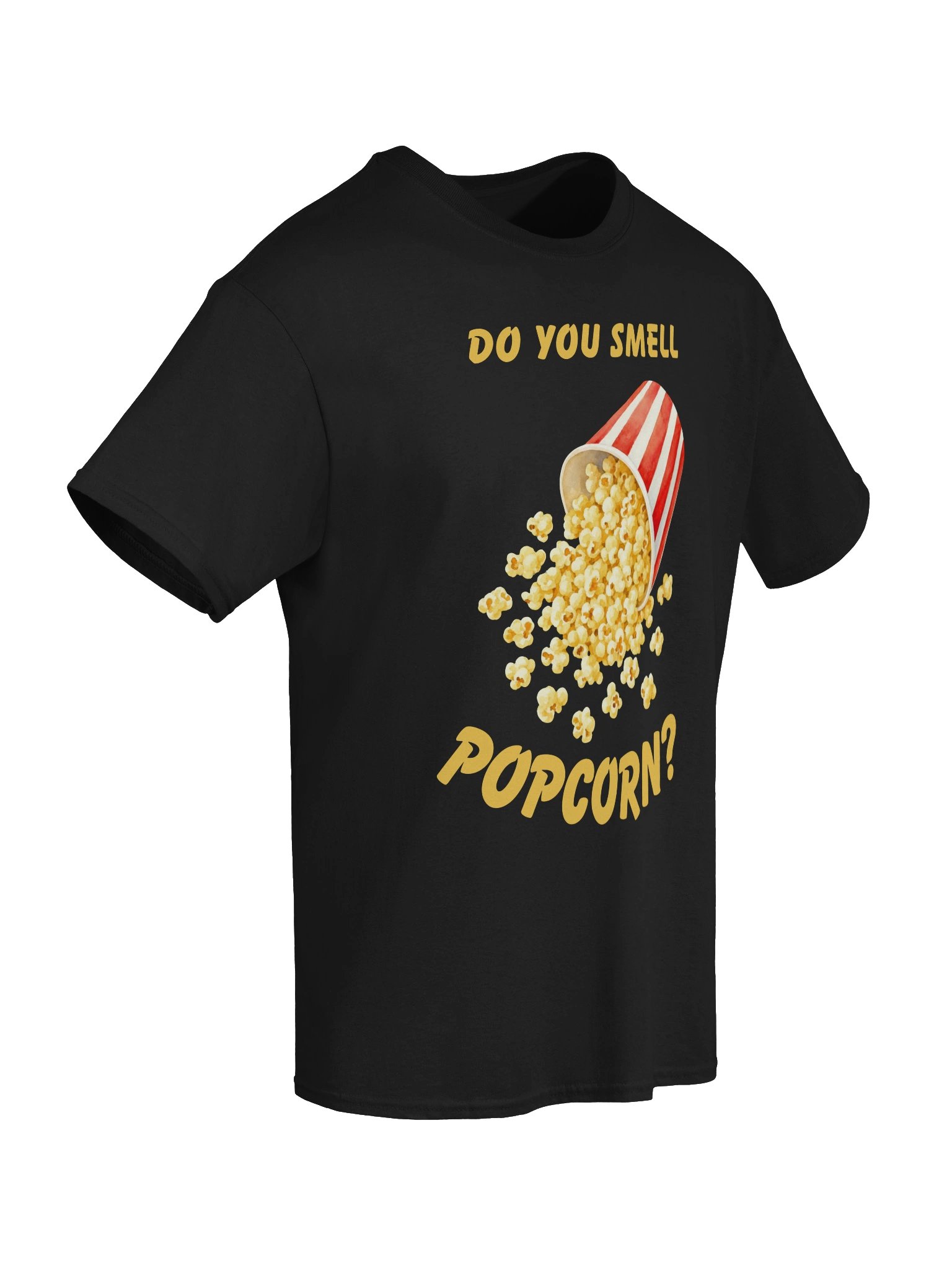 Smell Popcorn black T-Shirt product image (6)
