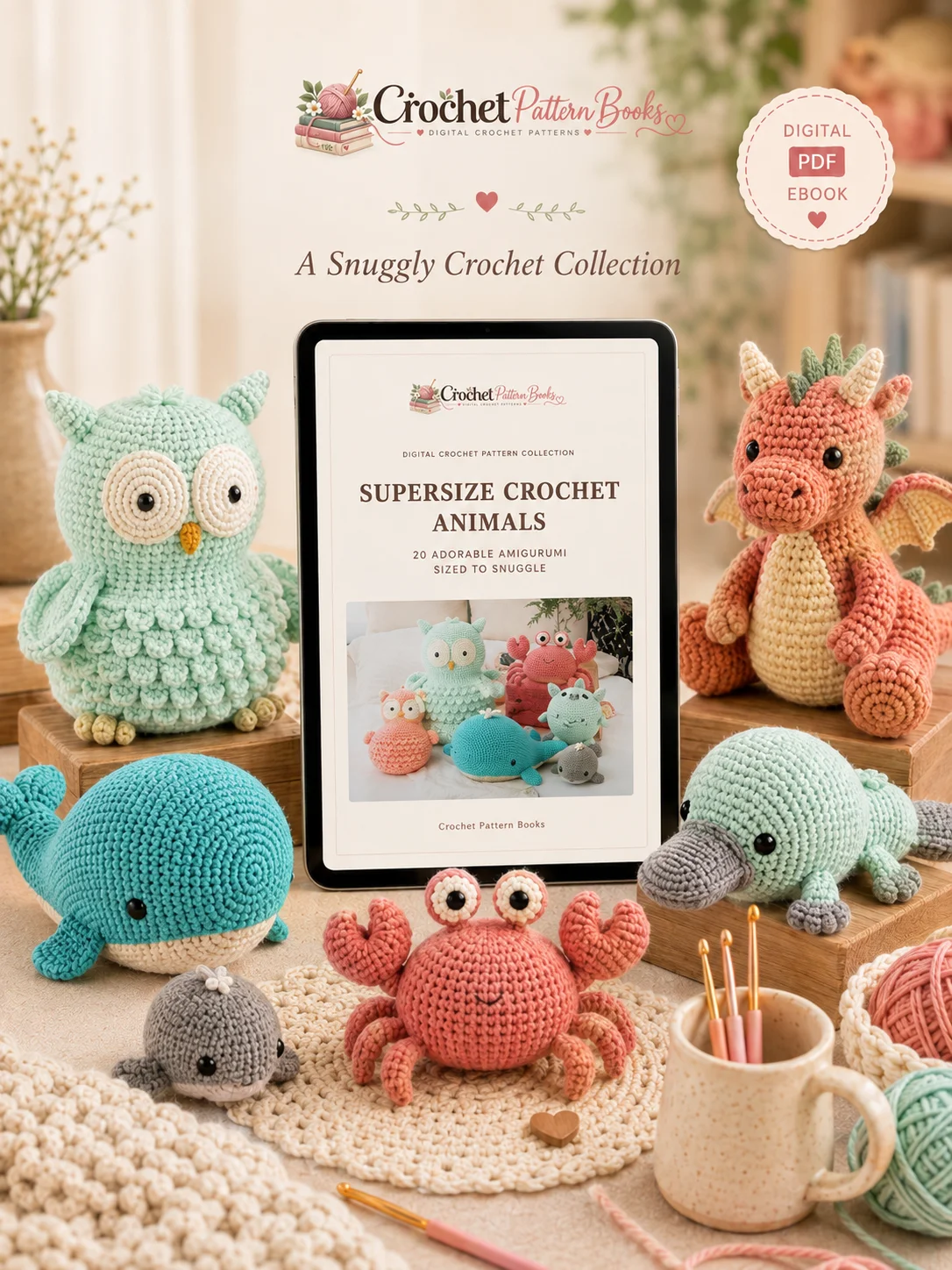 Supersize Crochet Animals 20 Adorable Amigurumi Crochet Patterns Sized to Snuggle product image (5)