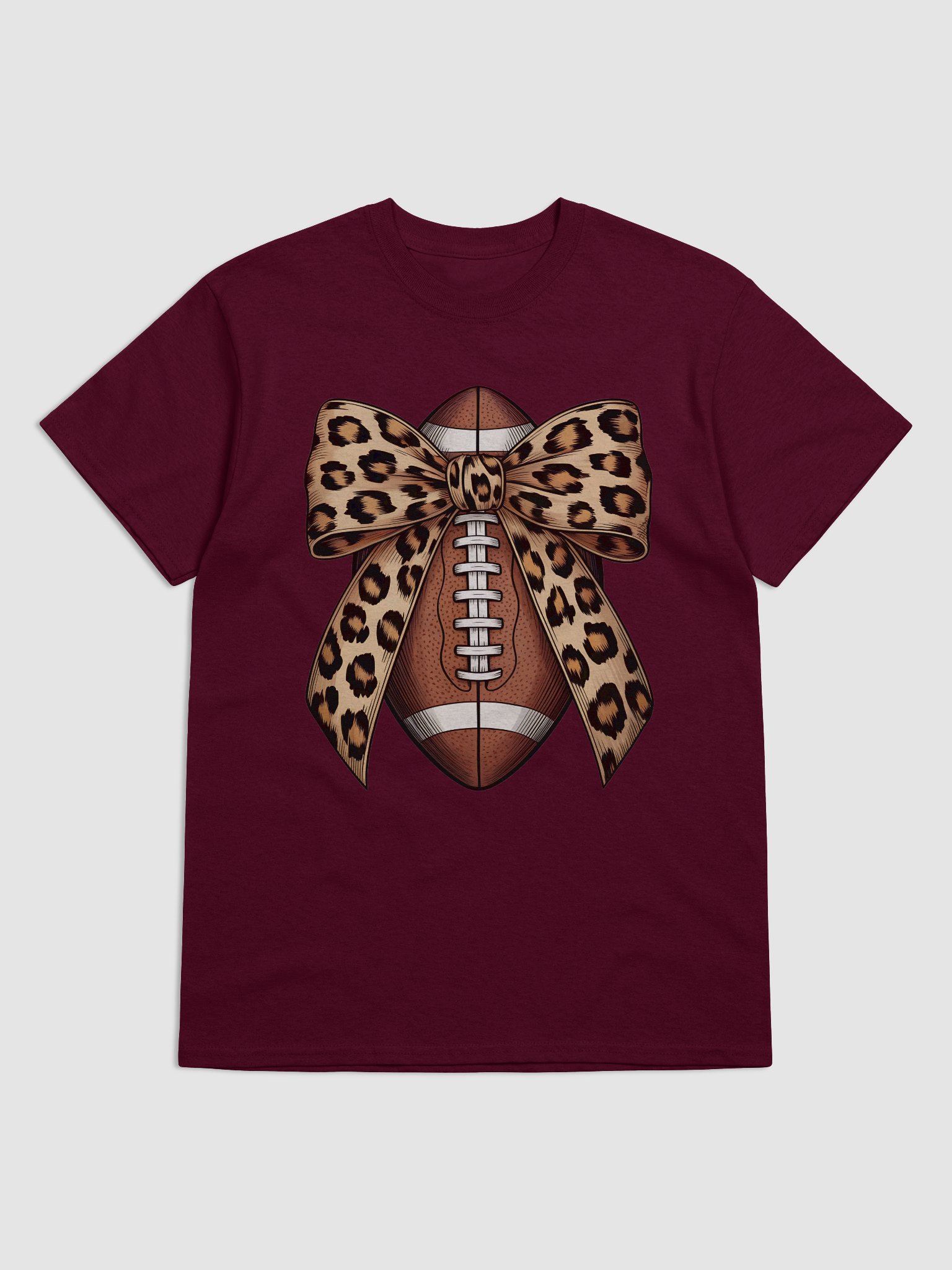 Leopard Bow Football Tee product image (56)