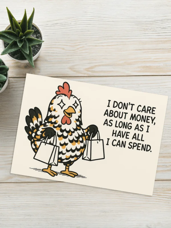 Abrahen Chicks - I Don't Care About Money - Card product image (1)