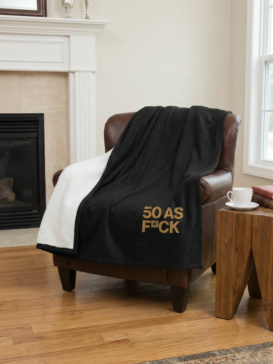 50 as FCK™ Port Authority Embroidered Premium Sherpa Blanket product image (1)