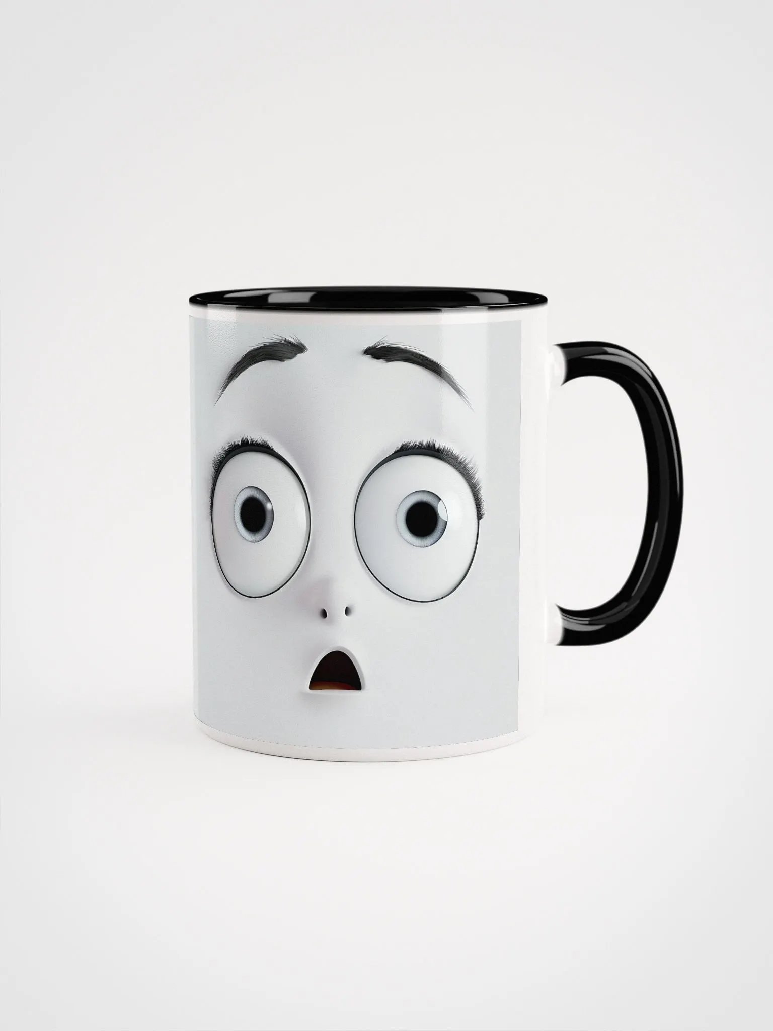 Wide-Eyed Surprise Ceramic Mug product image (2)