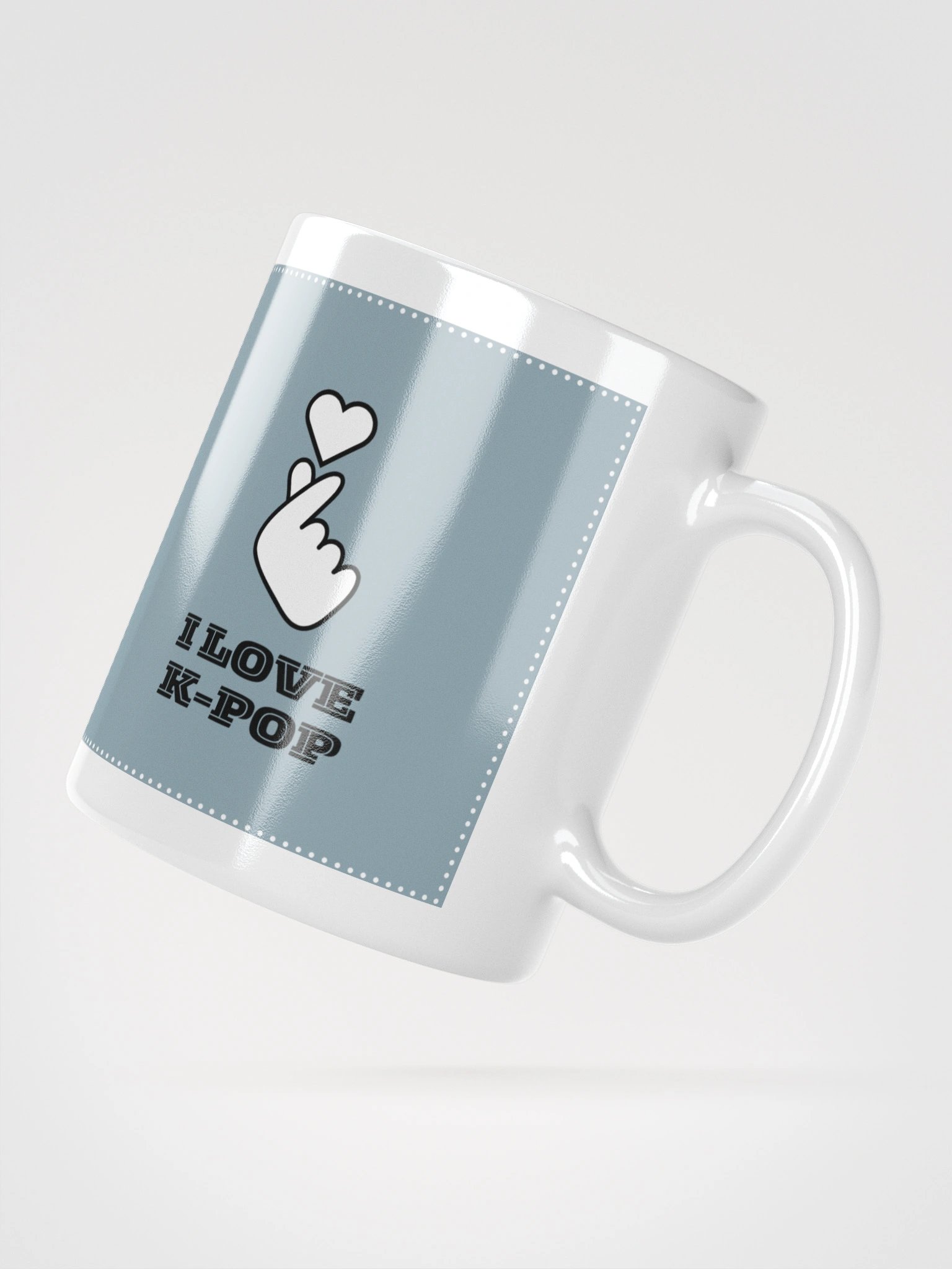 K-POP South Korean finger heart symbol mug product image (4)