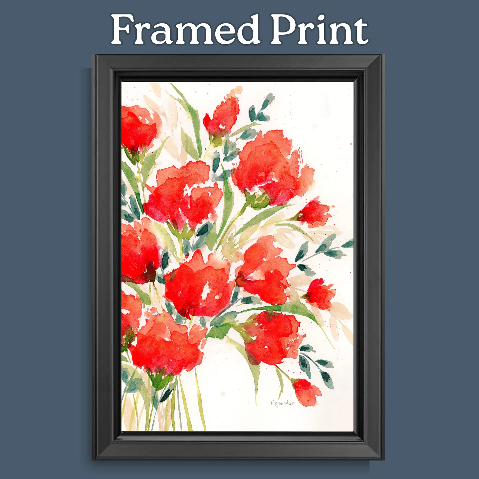 Floral Watercolor Print - Ruby Red Dance product image (11)