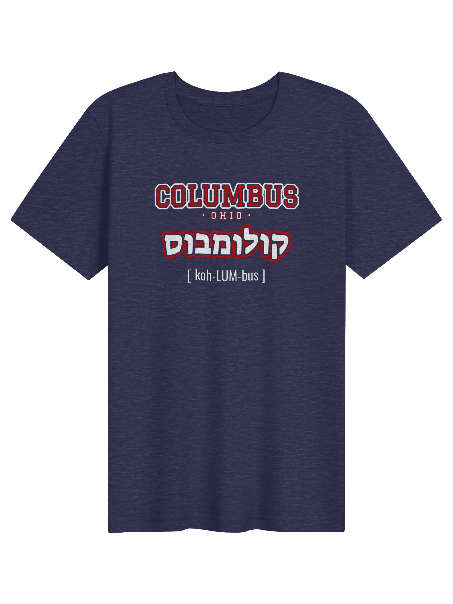 Columbus קולומבוס [koh-LUM-bus] City Tee – Scarlet Edition product image (1)
