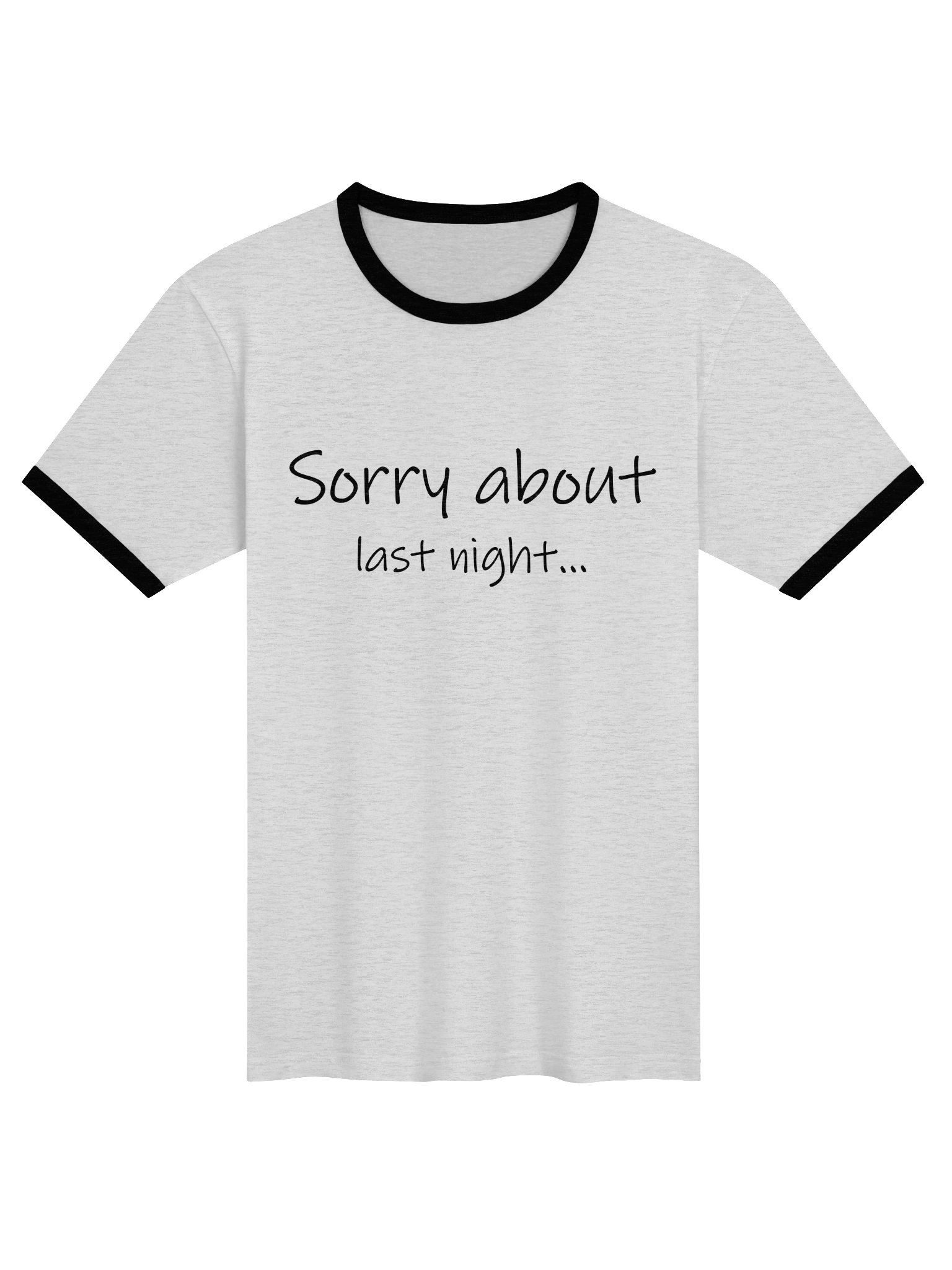 Sorry About Last Night Ringer Tee product image (2)