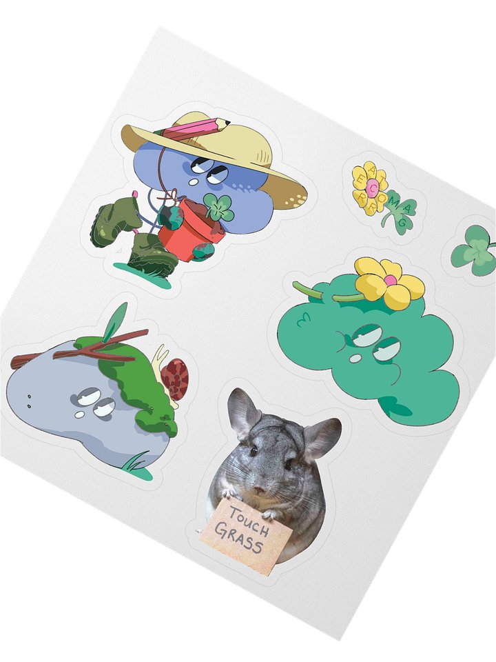 Touch Grass Sticker Sheet — Gardener Ver. product image (2)