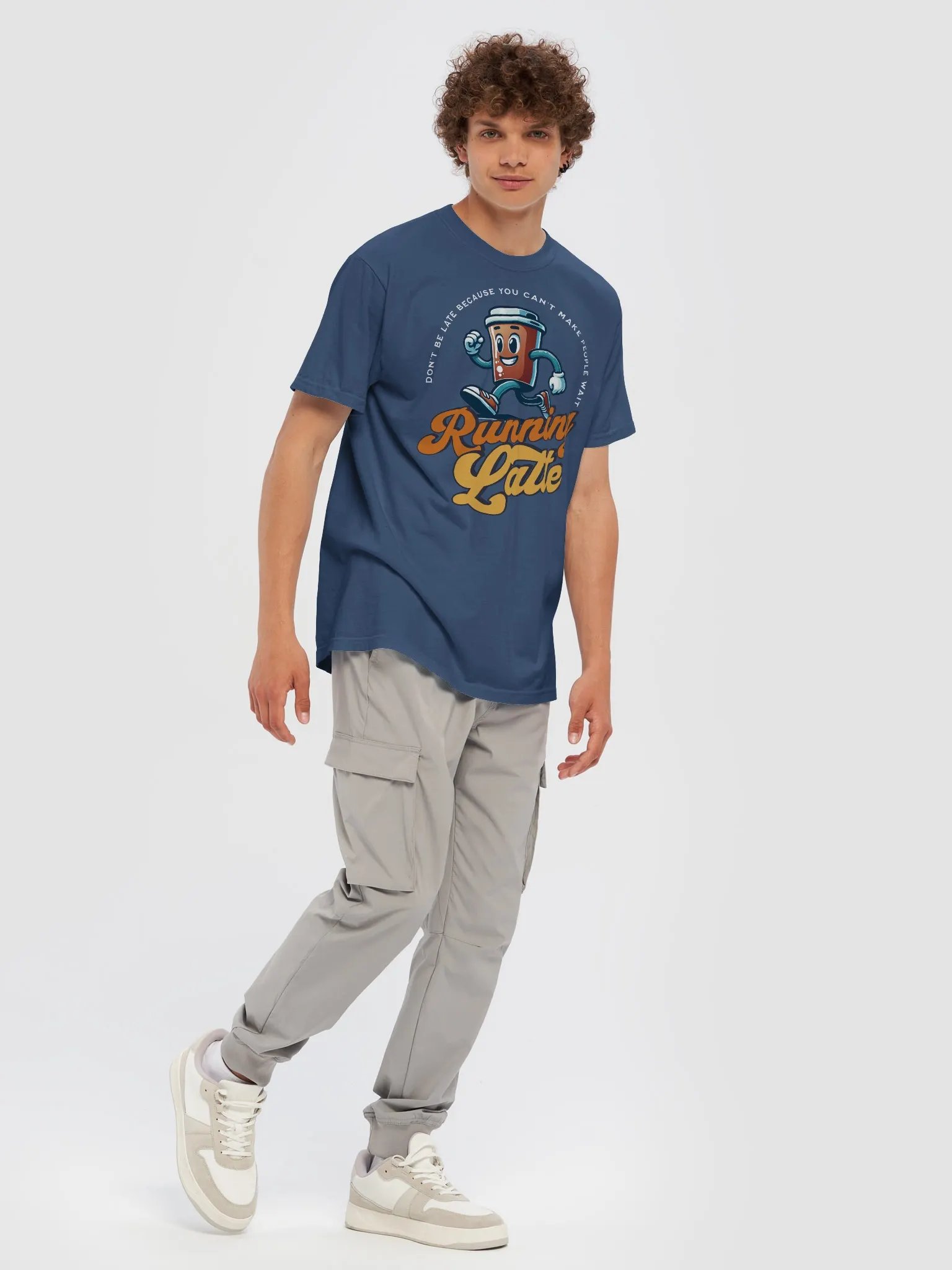 Running Latte Character T-Shirt product image (7)